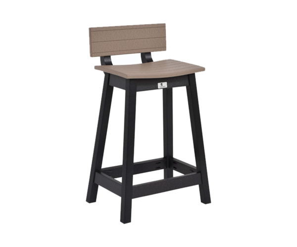 Saddle Bar Stool with Back
