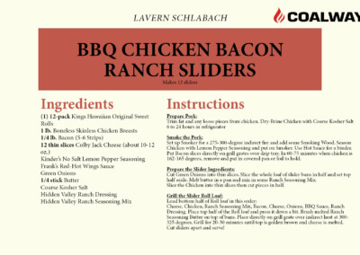 BBQ Chicken Bacon Ranch Sliders Recipe