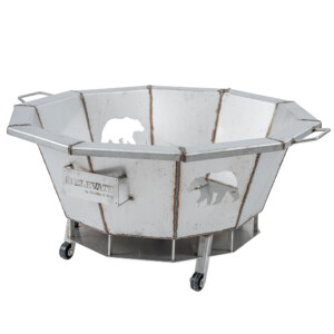 Elevate 30" Stainless Steel Fire Pit - Bear Cutout