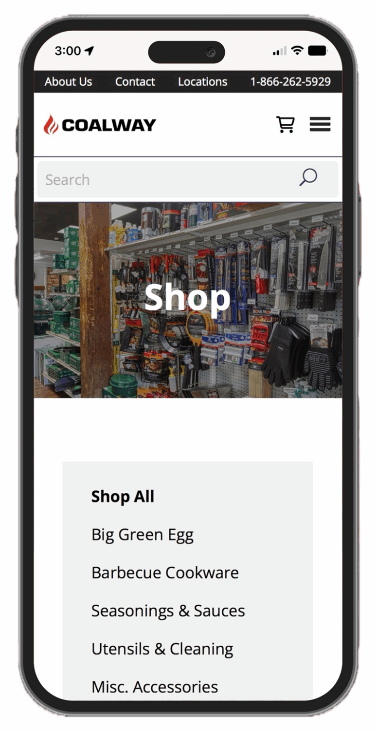 Shop Page Mobile Phone